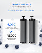[New Upgraded Ultrafiltration] Waterdrop Black Water Filter, Replacement for Berkey® BB9-2® Black Purification Elements, Berkey® Gravity Water Filter System, 2 Pack