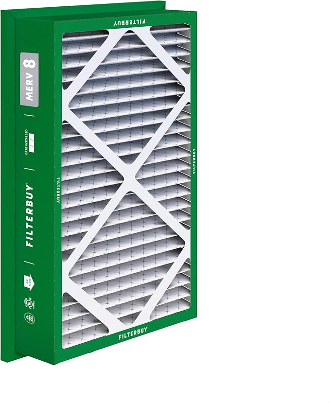 Filterbuy 20x30x5 Air Filter MERV 8 Essential Dust & Allergy Defense (4-Pack), Electrostatic Pleated HVAC AC Furnace Filters Replacement for Honeywell Return Grille (Actual Size: 18.38 x 28.63 x 3.69)