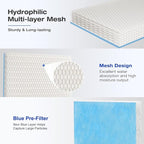 6 Pack Blue HFT600 Humidifier Wick Filter, for Honeywell Top Fill Tower Humidifier HEV615 HEV620 Series, Compared to Part HFT600T HFT600PDQ Wicking Filter, Replacement Filter T