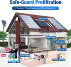 iSpring WGB21B-DS+AHPF12MNPT16X2 2-Stage Whole House Water Filtration System w/CTO Filter and Anti-Scale Filter, 3/4" Push-fit Stainless Steel Hose Connectors, Reduces Scale, Corrosion, Chlorine
