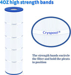 Cryspool® 07077 Filter Compatible with CCP420, Clean and Clear Plus 420, PCC105-PAK4, R173576, C-7471, 178584, 817-0106, FC-6470, 4×105 Sq. Ft Pool Filter Cartridges, L×OD: 26-1/16"×7”, 4 Pack