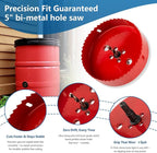 5" Rain Barrel Screen Kit with Hole Saw Tool - Complete Aluminum Mesh Cover & DIY Filter for Easy Rainwater Collection from Gutters