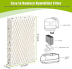 8 Pack WF813 Humidifier Filters Wick Replacement Compatible with ReliOn RCM-832 RCM-832N WF813 DH832 ProCare PCWF813 Equate EQWF813 EQ-2119-UL Duracraft DH-830 Cool Mist Humidifier Filters