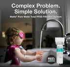 Watts Premier H2O-DWCBTP100 Single-Stage Total PFAS Reduction Under Counter Water Filtration System, Reduces Forever Chemicals, High Flow Rate 1.5 GPM, 1/4 Turn Quick Change, 1,900 Gallon Capacity