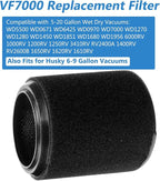Replacement VF7000 Filter for Ridgid Shop Vac Filter 5-20 Gallon Wet/Dry Vacuums, Foam Wet Rigid Shop Vac Filters for Wet Applications Only, Also Compatible with Husky 6-9 Gallon Vacuums-1 Pack