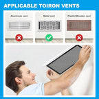 4 PCS Magnetic Vent Covers - 5.5"x12" Magnetic Air Vent Screen - for Floor/Wall/Ceiling Registers - Easy Install, Secure Fit - Durable(Fits Registers 5.5" to 6.5" Wx 12" to13" L)
