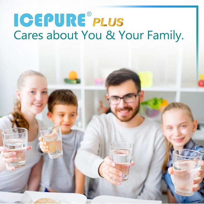 ICEPURE PLUS NSF/ANSI 53 Certified UKF8001 Refrigerator Water Filter Compatible with Maytag UKF8001, UKF8001AXX, UKF8001P, Whirlpool 4396395, 469006, EDR4RXD1, EveryDrop Filter 4, 4 Pack