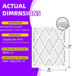 18x18x1 (6-Pack) MERV 13 Pleated Air Filter (Actual Size: 17.75"x17.75"x0.75") MPR 1900 & FPR 10, Furnace Air Filters,18x18x1 air filter