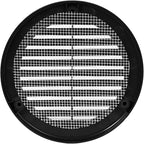 Vent Systems 4" Inch (Opening Dimensions) - Pack of 50 - Black Soffit Vent Cover - Plastic Round Air Vent Grille - Built-in Mesh Screen - HVAC Register Louver for Bathroom, Home, Kitchen