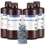 ANYCUBIC ABS-Like Resin 3.0, 3D Printer Resin with Enhanced Strength and Toughness, High Precision and Minimal Shrinkage, Wide Compatibility for All LCD Resin 3D Printers (Grey, 4kg)