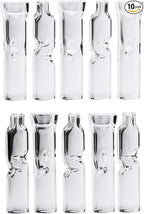 Premium Quality Glass Cigarette Rolling Filter Tips - Pack of 10 (8x35mm-Flat Mouth)