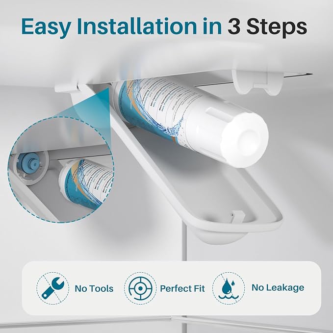 ICEPURE Alkaline UKF8001 Refrigerator Water Filter Replacement for Whirlpool EDR4RXD1, EveryDrop Filter 4, Maytag UKF8001, 4396395, UKF8001P, UKF8001AXX, RFC0900A, UKF8001AXX-200, Enhances PH, 4 Pack