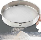 Tablecraft Fine Mesh Sieve Strainer, 6-Inch Mini Round Durable Stainless Steel Sifting, Straining, and Dusting, Comfort Grip, Baking, Food Prep Tool for Foodservice, Restaurant and Home Use, 2" Deep