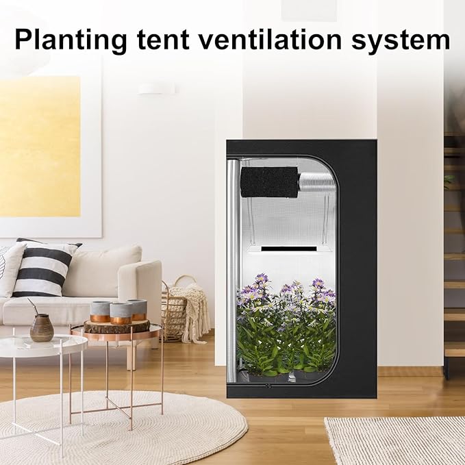 Atour 4'' Air Filtration Kit – 12-Speed Control, Quiet 14cm Fan & Carbon Filter. Includes 6.7' Ducting + Vent Cover. Perfect for Grow Tents, Indoor Gardens. Cool, Ventilate, Banish Odors – All-in-One.