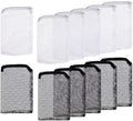 12Pcs Aquarium Filter Bags Fish Tank Mesh Media Filter Bags Carbon Filter Bags Net Bag with Zipper for Charcoal Pelletized Remove Activated Carbon, Biospheres, Ceramic Rings, Black and White