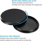 PATIKIL 40.5mm Lens Cap, Camera Lens Cap Cover Universal Front Metal Lens Filter Stacks Cap Protective Case for 40.5mm Camera Circular Polarizing Fader ND Filter, Black