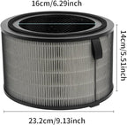 Air Filter, Compatible For Philips, Air Purifiers AC0950/10 AC0951/13 AC0820/10 AC0830 AC0650/10 AC0651/10 AC3210 AC3220 AC4220(FY0611)