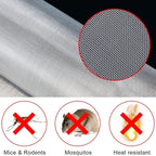 MRYBD 304 Stainless Steel Woven Wire Mesh Small 1mm Hole Fine Wire Mesh, 30 Mesh Drain Cover Mesh, Garden Insect Screen, for Air Bricks, Window, Vents, Filter 1x3m