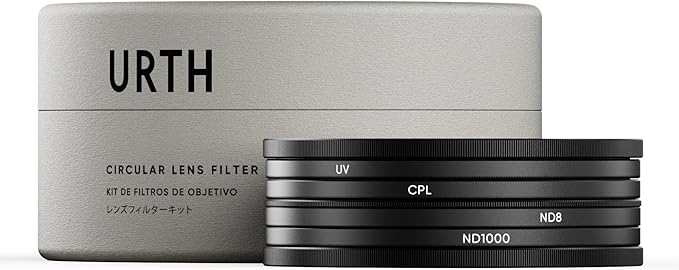 Urth 46mm 4-in-1 Lens Filter Kit (Plus+) - UV, CPL, Neutral Density ND8, ND1000, Multi-Coated Optical Glass, Ultra-Slim Camera Lens Filters