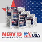 BNX TruFilter 18x24x1 Air Filter MERV 13 (4-Pack) - MADE IN USA - Electrostatic Pleated Air Conditioner HVAC AC Furnace Filters for Allergies, Pollen, Mold, Bacteria, Smoke, Allergen, MPR 1900 FPR 10