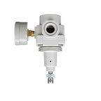 PneumaticPlus SAR400T-N04BG Compressed Air Regulator 1/2" NPT, T-Handle, Gauge & Bracket