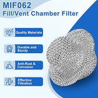 2 Pack MIF062 Fill/Vent Mesh Chamber Filter Compatible with Midmark, MIF062 Screen Filter Replacement M9/M9D, M11/M1D,1730E, 1730EK, 1730M, MIK072, MIK080