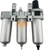 3 STAGE, HEAVY DUTY INDUSTRIAL GRADE FILTER REGULATOR COALESCING DESICCANT DRYER SYSTEM FOR COMPRESSED AIR LINE, METAL BOWLS, GREAT FOR PAINT SPRAY AND PLASMA CUTTER W/ELEMENTS (1/2"NPT, AUTO DRAIN)