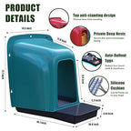 Nesting Boxes for Chickens - 10 Pack Roll Away Nesting Boxes Chicken Coop with Perch, Durable Plastic Chicken Laying Box with Pull Out Egg Tray, Poultry Farm & Hen House Accessories