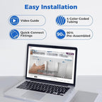 RTW5AK SGS-Tested Reverse Osmosis Alkaline Water Filter System, 6 Stage pH+ Alkaline Remineralization Under Sink RO Water Filtration System Plus Extra 3 Filters, 50 GPD