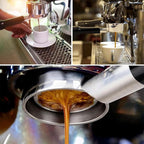 Bottomless Portafilter 58mm, 2 Ears Stainless Steel Bottomless Naked Portafilter Compatible Espresso Portafilters Coffee Wooden Coffee Handle Cup Filter Basket (Plastic material)