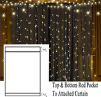 10 x 10 Outdoor Black Tulle Backdrop Curtains Waterproof Voile Sheer Screen Breathable Mash Netting Light Filtering Privacy Curtains for Patio Porch Yard Pergola Gazebo, 2 Panels