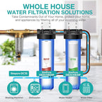 SimPure Whole House Water Filter Cartridges 5 Micron 20" x 4.5" CTO Activated Carbon Block, For DB20P, FC25B, CTO20BB, WHB20, 6 Pack