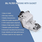Oil Filter Housing with Gasket for 2004-2016 Volvo C30 C70 S40 S60 V50 V60 XC60 XC70 Replace# 31338685, 31338684, 30788494, 30684381