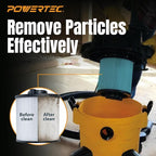 POWERTEC DXVC6910 Cartridge Filter for DeWalt 6-16 Gal. Wet/Dry Vacuums, Shop Vac Filters for DXV09PA, DXV10S-QT, DXV09P-QTA, DXV06P-QT, DXV10P-QT Shop Vacuum, 1 Pack (75120)