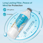 ICEPURE Alkaline LT1000PC Refrigerator Water Filter and Air Filter Replacement for LG LT1000P/PC/PCS, Kenmore 9980, ADQ74793501 ADQ74793502 ADQ747935 MDJ64844601 LMXS28626S LT1000, Enhances PH, 2Combo