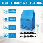 20 Pack Wet Dry Vac Filter Bags for Stinger 2.5-5 Gallon Vacuums, for MultiFit VF2000, for WORKSHOP WS01025F, for Craftsman 9-38737, for Husky, for Bucket Head, and for Bauer 3 Gallon Shop Vacs
