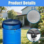 4 Pcs Rain Barrel Mesh Cover, 39.4 inch Water Collection Bucket Net with Adjustable Drawstring, Filter Screen for Outdoor Garden Rain Barrel Accessories, Prevent Fallen Leaves From Entering The Bucket