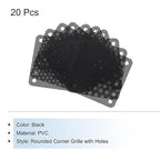 MECCANIXITY 20PCS PC Dust Filter, 50mmx50mm PVC Computer Case Cooler Dustproof Mesh Cover Fan Grills for Computer Chassis Speaker, Black