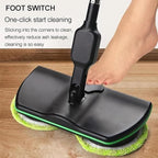 Cordless Electric Mop, 35dB Quiet Floor Cleaner with Dual Motor, Lightweight Spin Scrubber for Hardwood Tile Marble, Adjustable Handle, Rechargeable Polisher, Washable Pads，8 PCS Cleaning Cloths