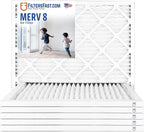 Filters Fast 7.5x7.5x1 Air Filter MERV 8, 1" AC Furnace Air Filters, Made in the USA, Actual Size: 7.5x7.5x0.75, 6 Pack