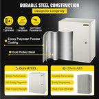 VEVOR NEMA Steel Enclosure, 20 x 16 x 8'' NEMA 4X Steel Electrical Box, IP66 Waterproof & Dustproof, Outdoor/Indoor Electrical Junction Box, with Mounting Plate