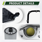 YEEDO 45RFE 545RFE 68RFE Transmission Filter Oil Pan Gasket Kit Fit for Ram Dodge Chrysler Aspen Dakota Durango Jeep Commander Grand Cherokee Replaces 5013470AC 4799507