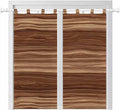 Brown Western Living Room Curtains 84 Inch Length, Window Curtains Tab Top, Vintage Farmhouse Wood Barn Door Light Filtering Window Treatments Drapes 42"x84" 2 Panel