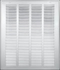 HVAC Premium 20 x 32 Duct Opening Steel Return Air Filter Grille, for 1-inch Filter, Removable Door, Flat Stamped HVAC Vent Cover Grille, Outer Dimensions 22.5 x 34.5