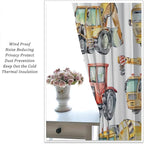 Kids Excavator Curtains, Retro Truck Tractor Machinery Construction Vehicle Crane Digger Mixer Rod Pocket Decorative Windows Curtain for Teens Girls Boys Room 63x63in (30% Blackout)