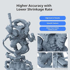 ANYCUBIC ABS-Like Resin 3.0, 3D Printer Resin with Enhanced Strength and Toughness, High Precision and Minimal Shrinkage, Wide Compatibility for All LCD Resin 3D Printers (Grey+Grey, 2kg)