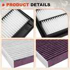 Engine & Upgrade Cabin Air Filter Kit Compatible with 2023-2025 Pilot 3.5L, 2022-2025 MDX 3.5L ONLY, 2025 Passport 3.5L, Replaces# 17220-61A-A00, 80292-TF0-G01, SA50144