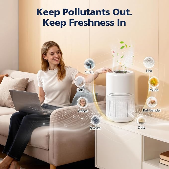 3 Pack Core 200S Replacement Filter, Compatible with LEVOIT Core 200S Core 200S-P Smart WiFi Air Purifier, Compare Part# Core 200S-RF, Core 200S-P, White