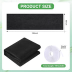 2 Rolls of Vent Filters Kit 100'' x 40'' Electrostatic Media 200" Installation Tape Versatile Customizable Vent Filter for Home Ac and Heating(Black)