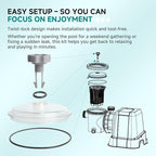 Replacement SF80110-1 Leaf Trap Cover w/Valve & O-Ring Compatible with Intex 12" Sand Filter Pump 2100 GPH – Fits SF80110-1/-2, 11823, SF15110, ECO15110-2, 26361CA/EH/W, 26337EH, 28645EG, 28948EH